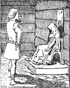 Gunnhild is informed of Erik's death, as imagined in 1899